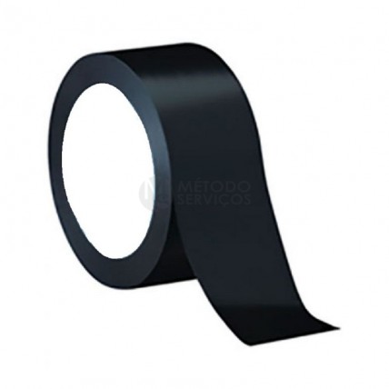 FITA ACABAMENTO PVC 48MMx30M COM COLA COR PRETA 